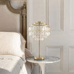 Modern Gold Shell Table Lamp with Iron Base