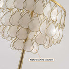 Modern Gold Shell Table Lamp with Iron Base