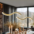 Modern Gold Stainless Steel 2-Light Ceiling Light