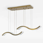 Modern Gold Stainless Steel 2-Light Ceiling Light