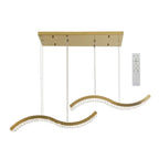 Modern Gold Stainless Steel 2-Light Ceiling Light