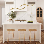 Modern Gold Stainless Steel 2-Light Ceiling Light