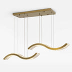 Modern Gold Stainless Steel 2-Light Ceiling Light