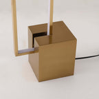 Modern Gold Stainless Steel Table Lamp with White Shade