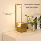 Modern Gold Stainless Steel Table Lamp with White Shade