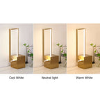 Modern Gold Stainless Steel Table Lamp with White Shade