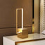 Modern Gold Stainless Steel Table Lamp with White Shade Main Product Image