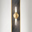 Modern Gold Wall Sconce with Clear Glass Shade - 2-Light Ambient Lighting Main Product Image