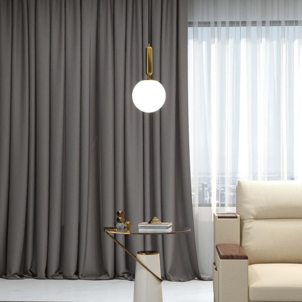 Modern Gold & White Glass Globe Pendant Light