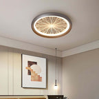 Modern Gray Dome LED Ceiling Light with Remote Control and Aluminum Shade