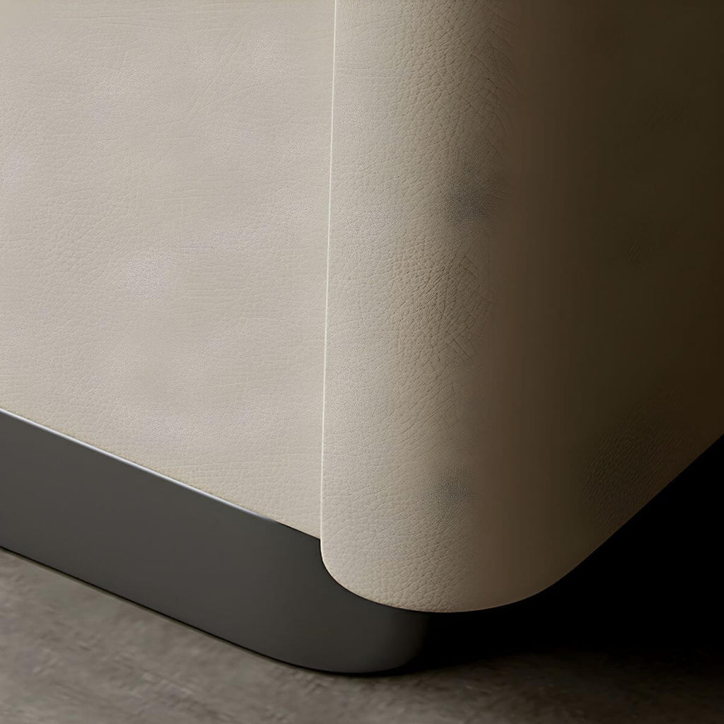 Modern Green Drawer Storage Nightstand with Stone Top