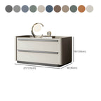 Modern Green Drawer Storage Nightstand with Stone Top Dimensions