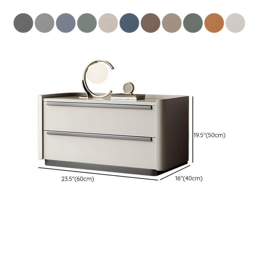 Modern Green Drawer Storage Nightstand with Stone Top Dimensions