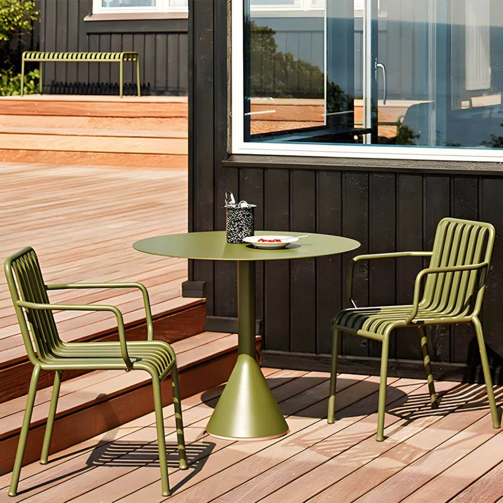 Modern Green Metal Outdoor Coffee & Bar Table