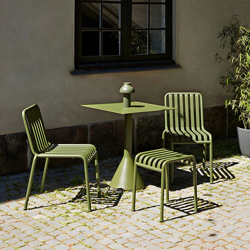 Modern Green Metal Outdoor Coffee & Bar Table