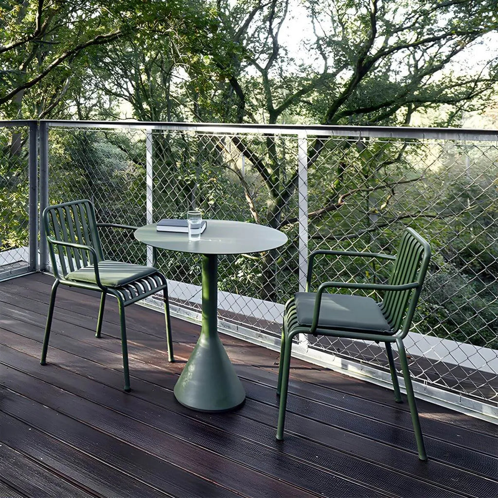Modern Green Metal Outdoor Coffee & Bar Table