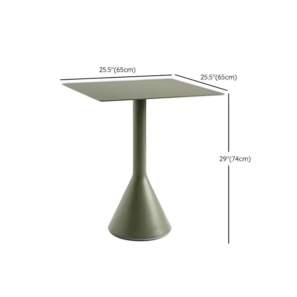 Modern Green Metal Outdoor Coffee & Bar Table Dimensions
