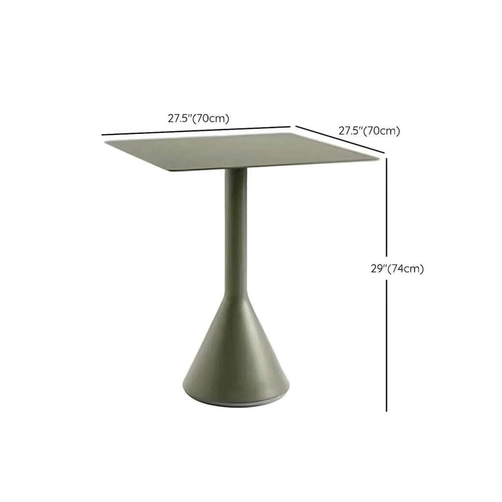 Modern Green Metal Outdoor Coffee & Bar Table Dimensions