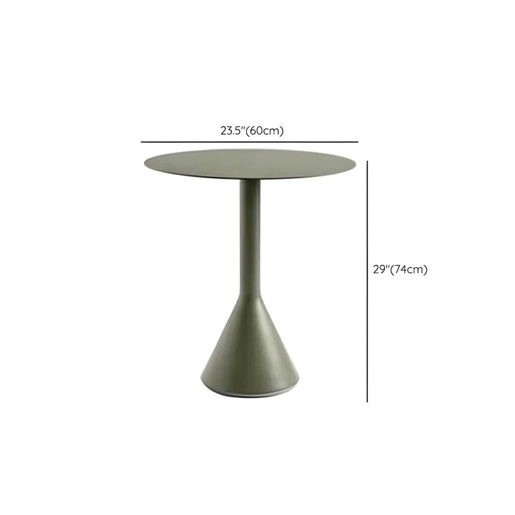 Modern Green Metal Outdoor Coffee & Bar Table Dimensions