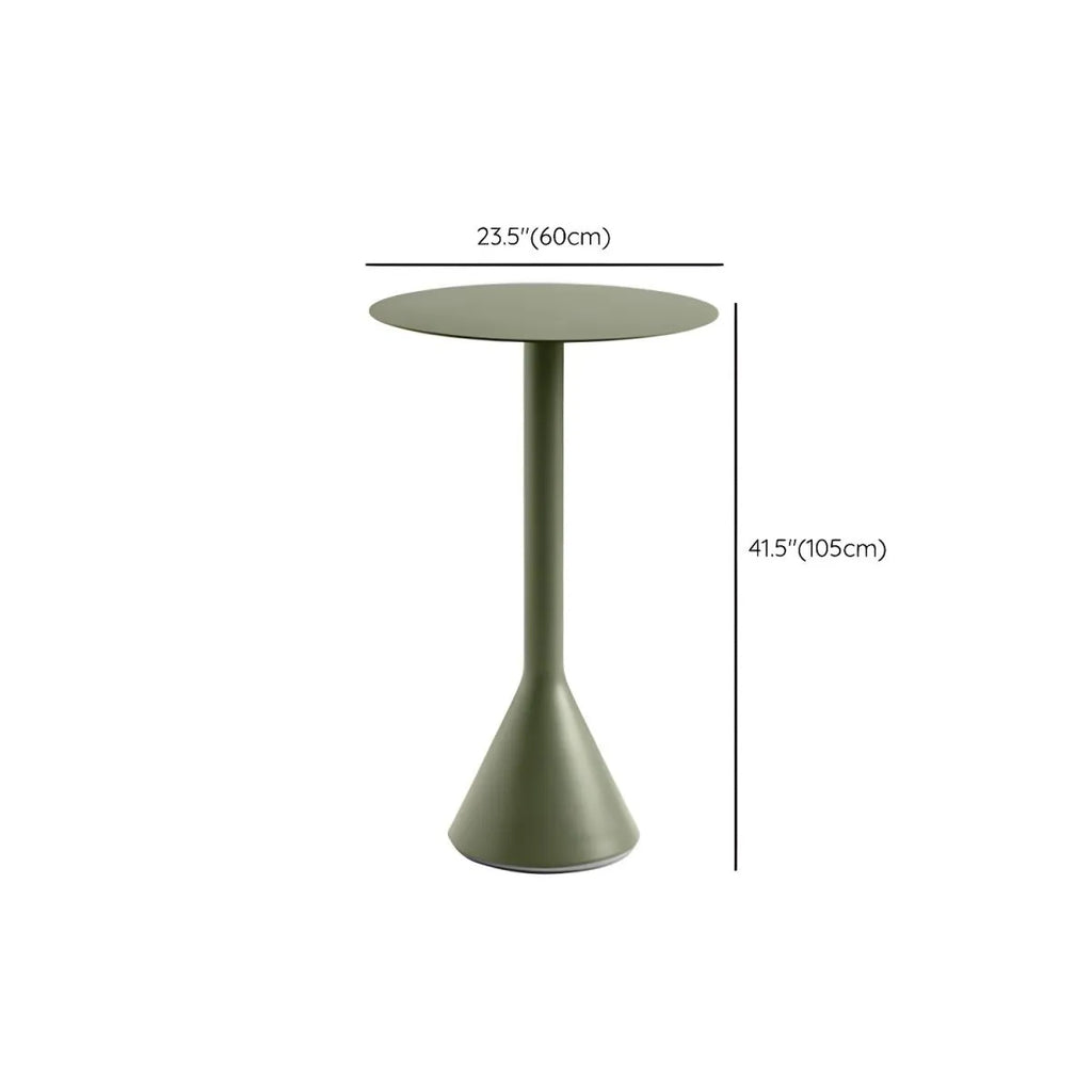 Modern Green Metal Outdoor Coffee & Bar Table Dimensions