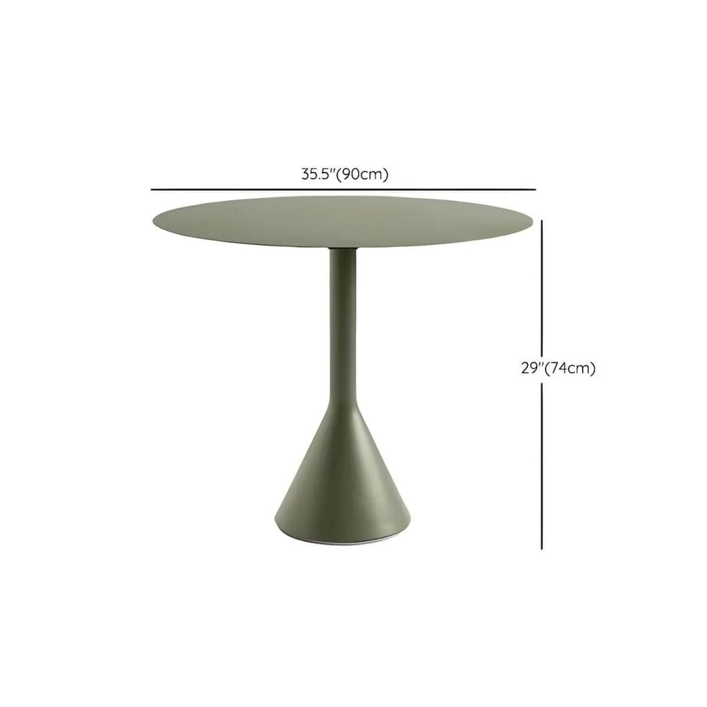 Modern Green Metal Outdoor Coffee & Bar Table Dimensions