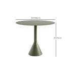 Modern Green Metal Outdoor Coffee & Bar Table Dimensions