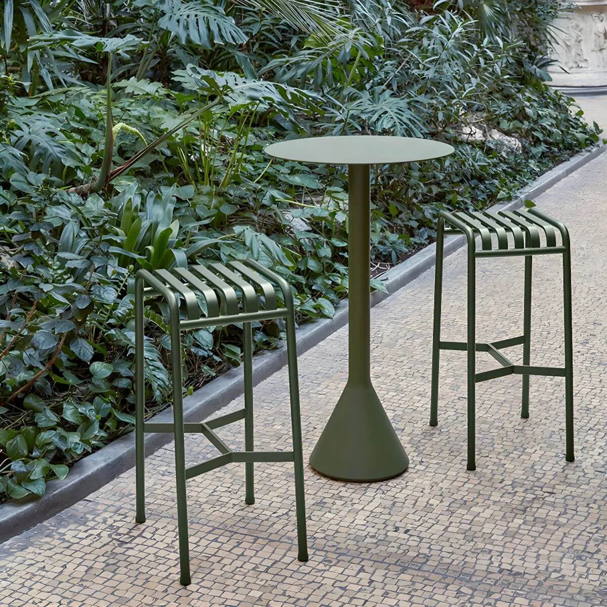 Modern Green Metal Outdoor Coffee & Bar Table Main Product Image