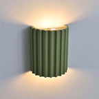 Modern Green Resin Half-Circle Wall Sconce with Up & Down Lighting