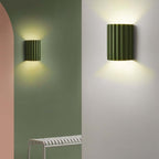 Modern Green Resin Half-Circle Wall Sconce with Up & Down Lighting Main Product Image