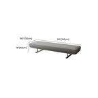 Modern Grey Upholstered Bench with Low Profile Design and Soft Cushioning Dimensions
