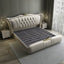 Modern Grey Wingback Bed with Elegant Design and Comfort