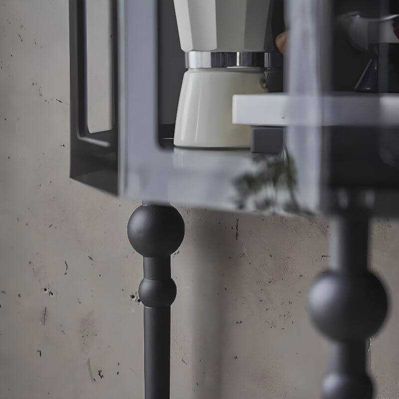Modern Half-Round Lucite Console Table with Cabinet and Three Legs