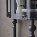 Modern Half-Round Lucite Console Table with Cabinet and Three Legs