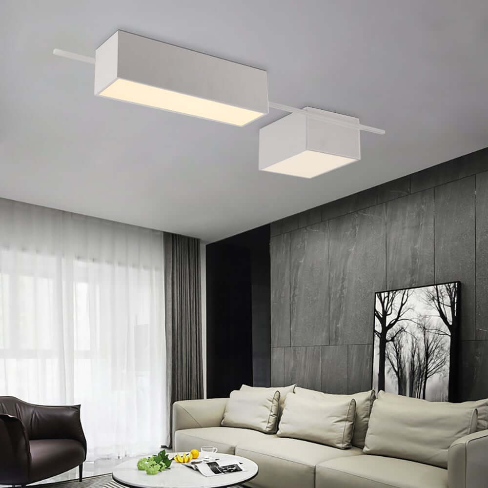 Modern Iron and Acrylic Flush Mount Ceiling Light with 2-Light Design Secondary image