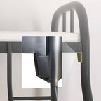 Modern Iron Bunk Bed with Ladder - Black & White Finish