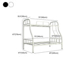 Modern Iron Bunk Bed with Ladder - Black & White Finish Dimensions