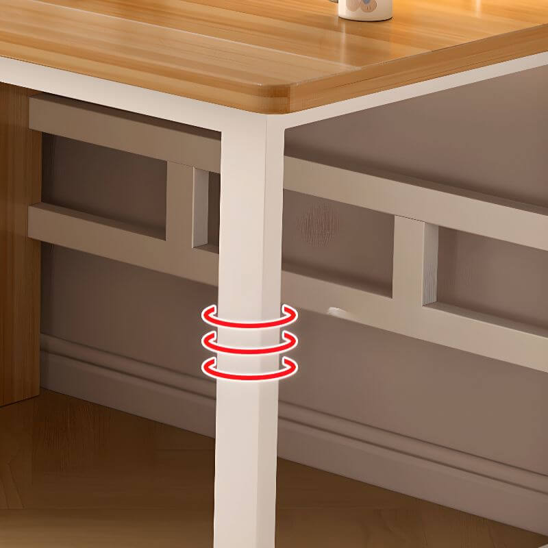 Modern Kids Writing Desk with Metal Frame and Wood Top