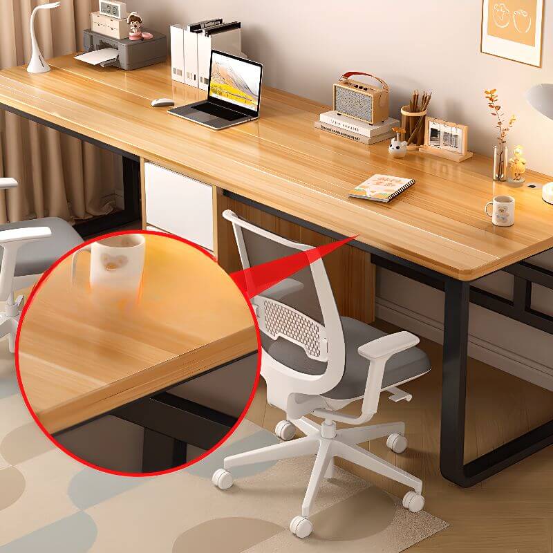 Modern Kids Writing Desk with Metal Frame and Wood Top