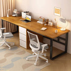 Modern Kids Writing Desk with Metal Frame and Wood Top