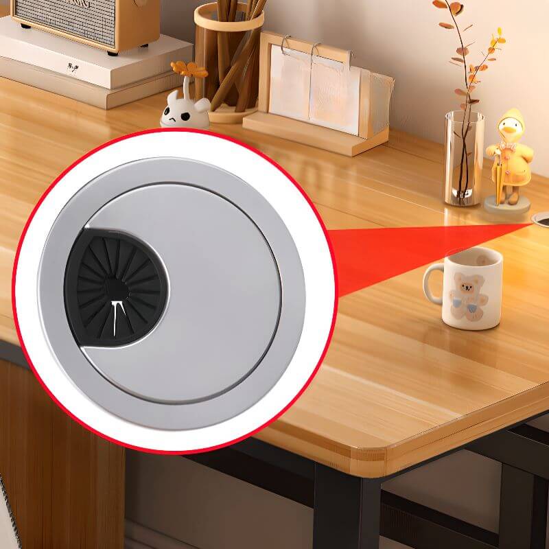 Modern Kids Writing Desk with Metal Frame and Wood Top