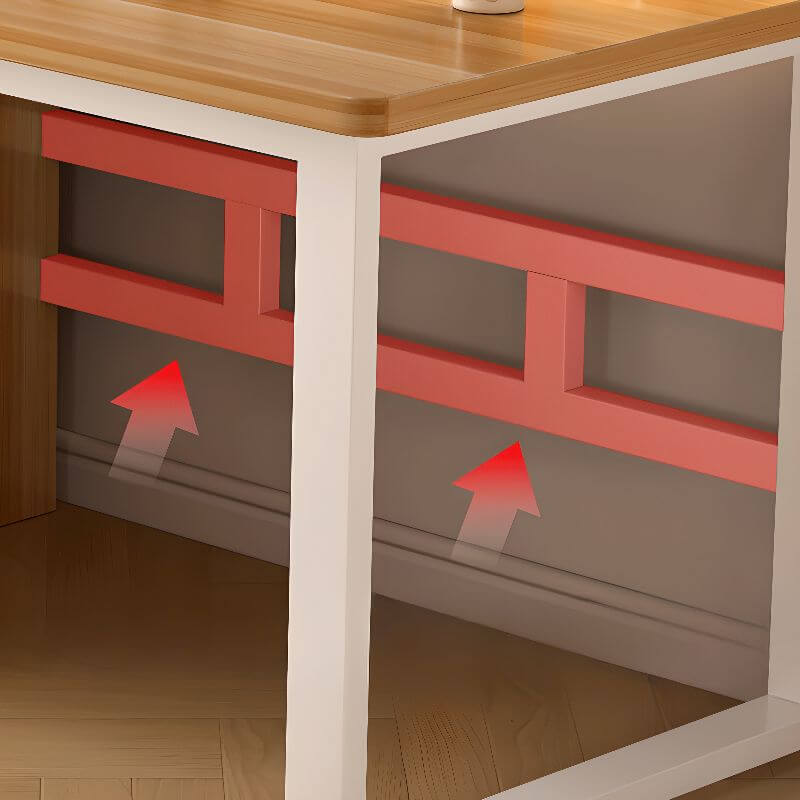 Modern Kids Writing Desk with Metal Frame and Wood Top