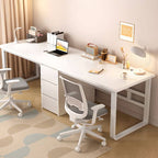 Modern Kids Writing Desk with Metal Frame and Wood Top