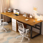 Modern Kids Writing Desk with Metal Frame and Wood Top