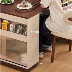 Modern Kitchen Island With Extendable Table & Storage