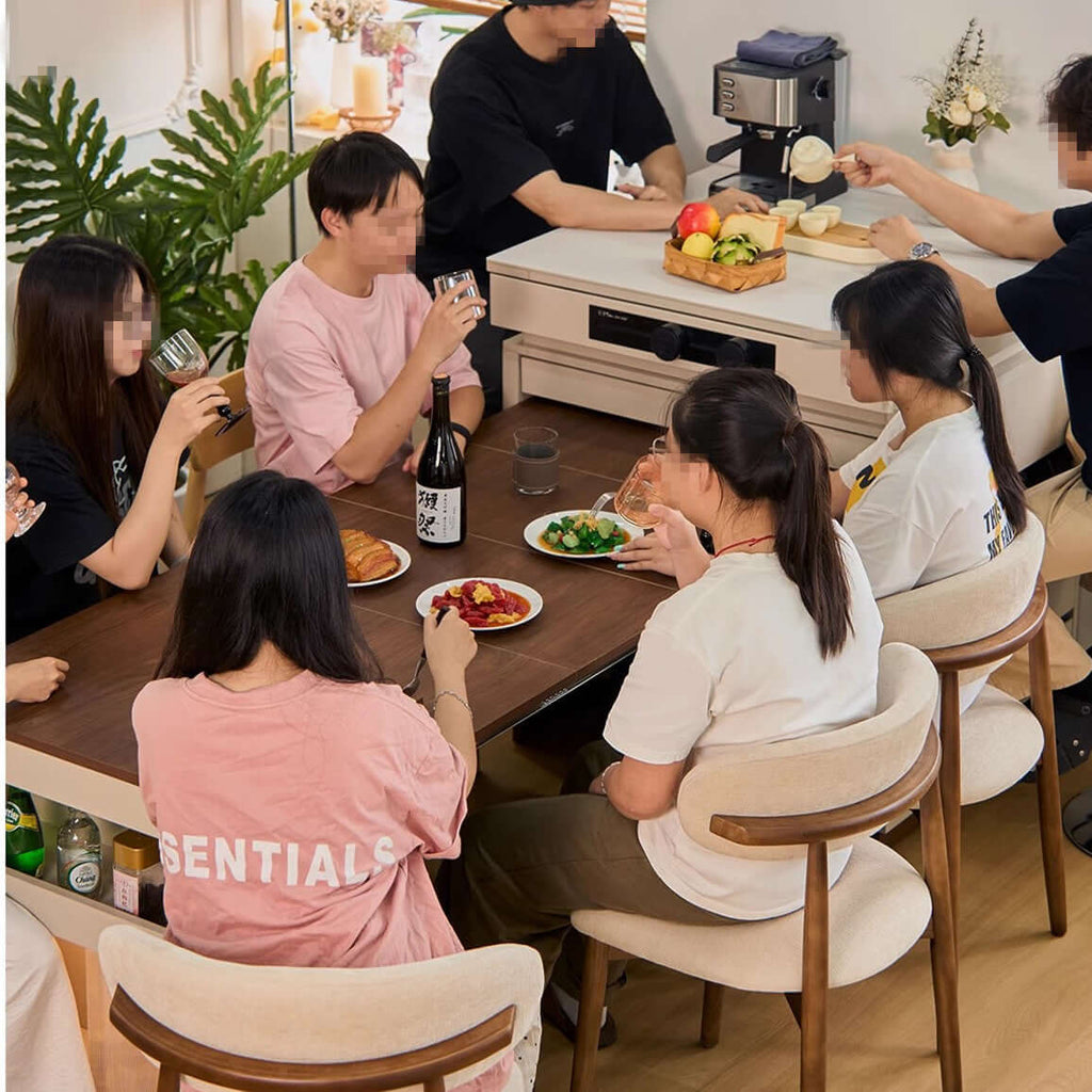 Modern Kitchen Island With Extendable Table & Storage