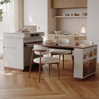 Modern Kitchen Island With Extendable Table & Storage