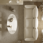 Modern Lambswool Cloud Sectional Sofa With Chaise