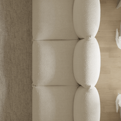 Modern Lambswool Cloud Sectional Sofa With Chaise