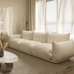 Modern Lambswool Cloud Sectional Sofa With Chaise