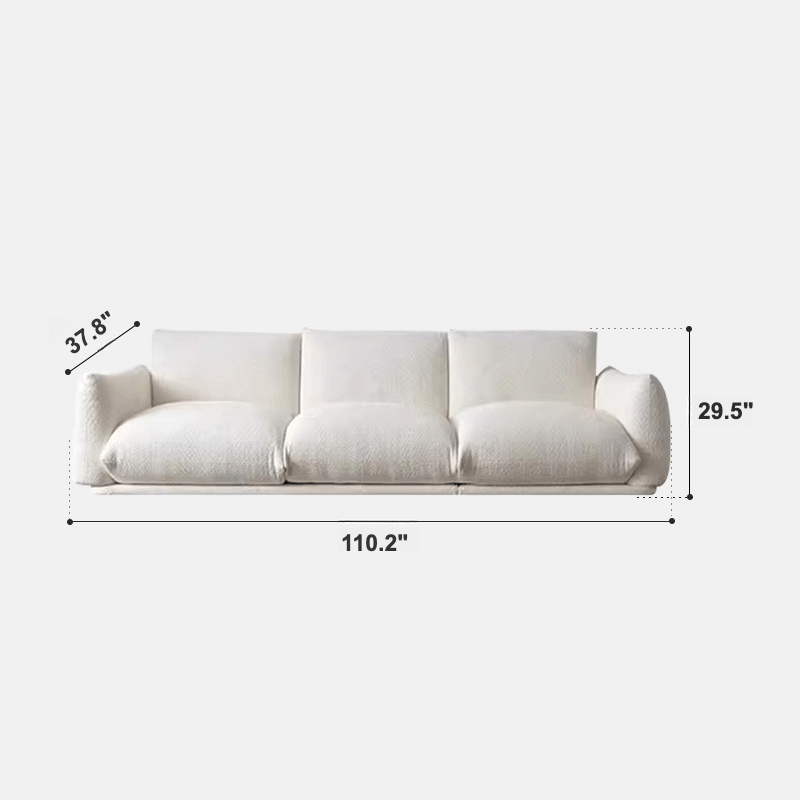 Modern Lambswool Cloud Sectional Sofa With Chaise Dimensions